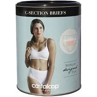 Cantaloop C-Section Briefs, Black & White Twin Pack Large