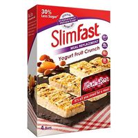 SlimFast Meal Replacement Yogurt Fruit Crunch Meal Bar 4 X 60g (240g)
