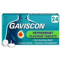Gaviscon Peppermint Flavour Tablets - 24 Peppermint Tablets
