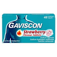 Gaviscon Strawberry Flavour Tablets - 48 Tablets