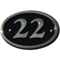 Black Brass House Plate Number 22
