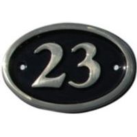 Black Brass House Plate Number 23