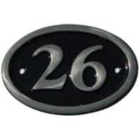 Black Brass House Plate Number 26