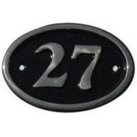 Black Brass House Plate Number 27