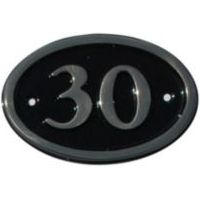 Black Brass House Plate Number 30