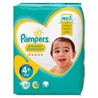 Pampers Premium Protection Size 4+, 9kg-18kg, 37 Nappies