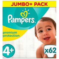 Pampers Premium Protection Size 4+, 9kg-18kg, 62 Nappies
