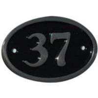 Black Brass House Plate Number 37