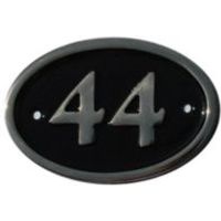 Black Brass House Plate Number 44