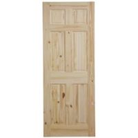 6 Panel Knotty Pine Internal Unglazed Door (H)2040mm (W)826mm
