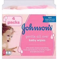 Johnson's Gentle All Over Baby Wipes 4 Packs 224 Wipes