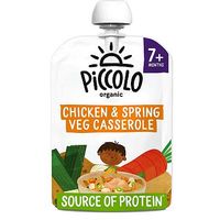 Piccolo Organic Spring Vegetables & Chicken With Rice And Tarragon Stage 2 130g