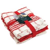 Sabichi Red & White Tea Towel Bale Set Of 3