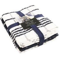 Sabichi Black & White Tea Towel Bale Set Of 3