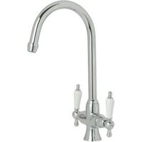 Cooke & Lewis Apsley Chrome Effect Twin Lever Tap