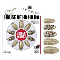 Elegant Touch House Of Holland Ho Ho Ho Nails Golden Baubles