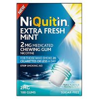 NiQuitin Extra Fresh Mint 2mg Medicated Chewing Gum 100s