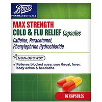 Boots Max Strength Cold & Flu Capsules - 16 Capsules