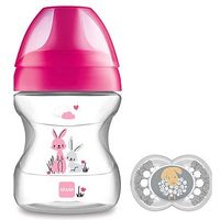 MAM Learn To Drink Cup & Soother 190ml - Pink