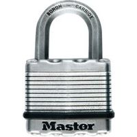 Master Lock Excell Stainless Steel Double Ball Bearing Locking Octagonal Open Shackle Padlock (W)50mm