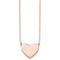 Thomas Sabo Glam And Soul Silver 18ct Rose Gold Heart Necklace