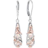 Clogau Tudor Court Sterling Silver Rose Gold Mother Of Pearl Earrings
