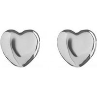 Rachel Galley Sterling Silver Amore Plain Heart Earrings