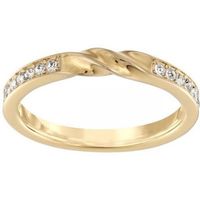 Swarovski Curly Yellow Gold Clear Crystal Ring D