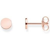 Thomas Sabo Glam And Soul Silver Rose Gold Disc Stud Earrings