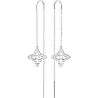 Swarovski Sparkling Dance Star Rhodium Crystal Drop Earrings