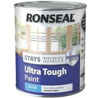 Ronseal Pure Brilliant White Satin Wood & Metal Paint 750ml