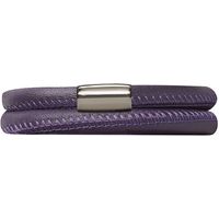 Endless Jewellery Bracelet Leather Double Purple 38cm